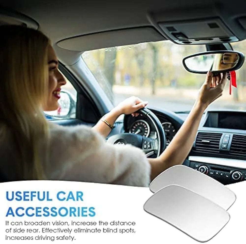 Detachi 3R Car Wide Angle Blind Spot Rear Mirror Rectangle Convex 360 Degree for Car