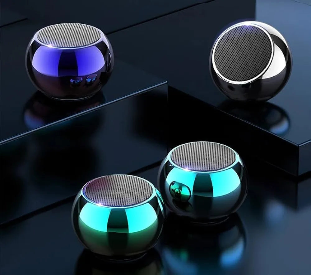 EDNITA jbl Ultra Mini Wireless Bluetooth Speaker with Heavy Metal Electroplating Round Speaker | Wireless Power Button Controlled, Long Lasting Battery & Quick Charge Pack of 1