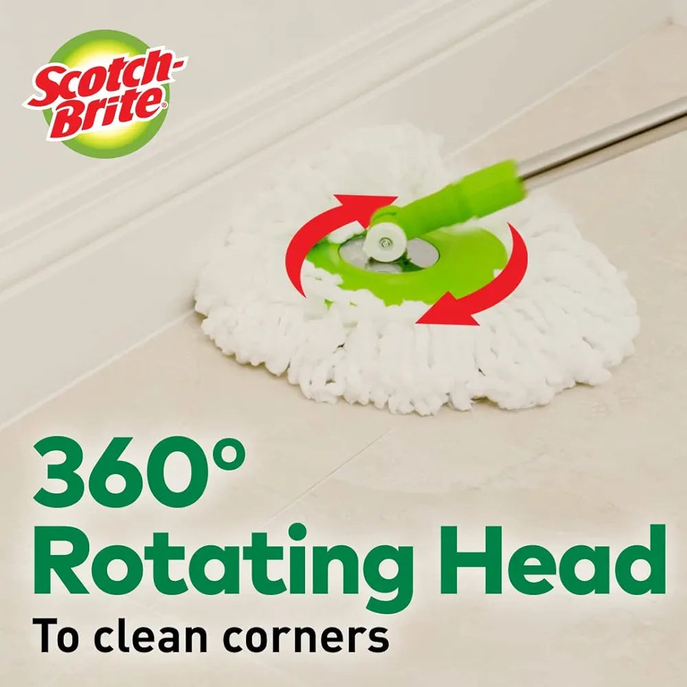 Scotch-Brite 2-in-1 Bucket Spin Mop and Scotch-Brite Sponge Wipe 3N Resusable Kitchen Cleaning Sponge