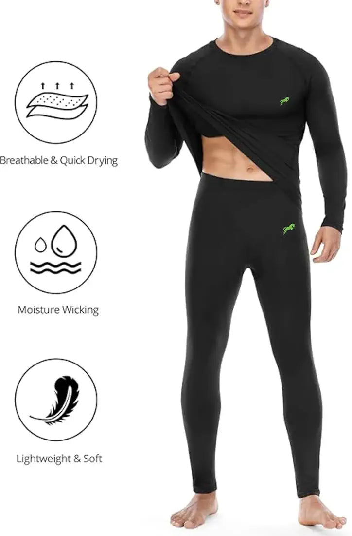 JUST RIDER Polyester Spandex Men's Sports Running Set Compression Shirt + Pants Skin-Tight Long Sleeves Quick Dry Fitness Tracksuit Gym Yoga Suits
