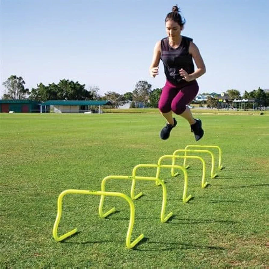 CABRIO Speed Training and Practice Hurdle Track and Fields 6 inch for Unisex Adult Yellow Color Pack of