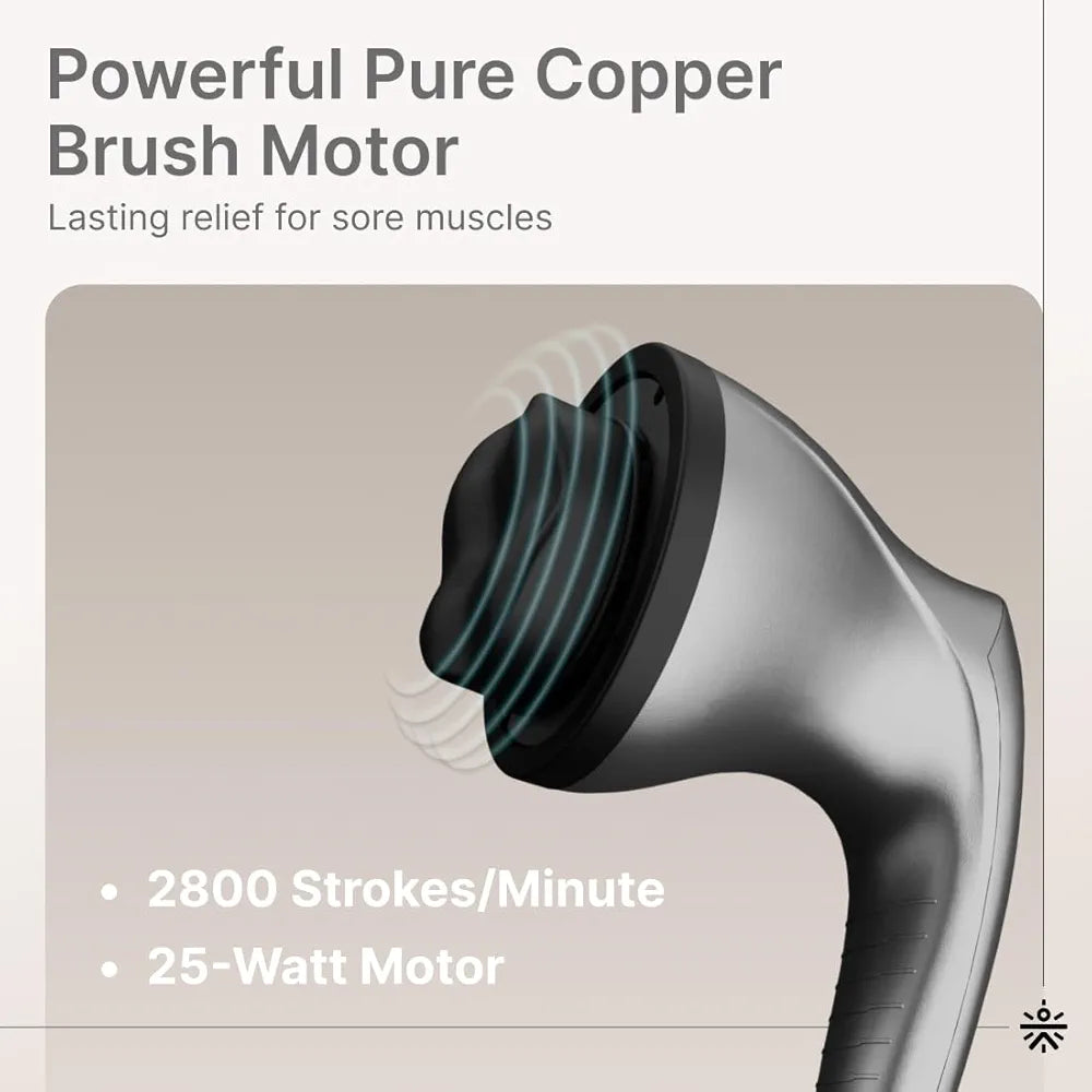 Cult Recover Pro Corded Electric Massager, Variable Speed Settings, Deep Tissue Full Body Hammer Massager,Grey