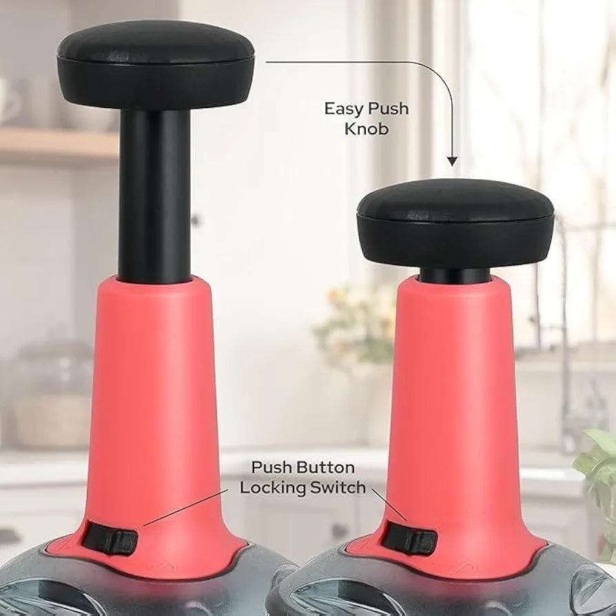 Hand Push Vegetable Chopper, Food Cutter & Blender for Fruits, Veggies, Curd, Portable Kitchen Tool with Sharp Blades, Large Capacity
