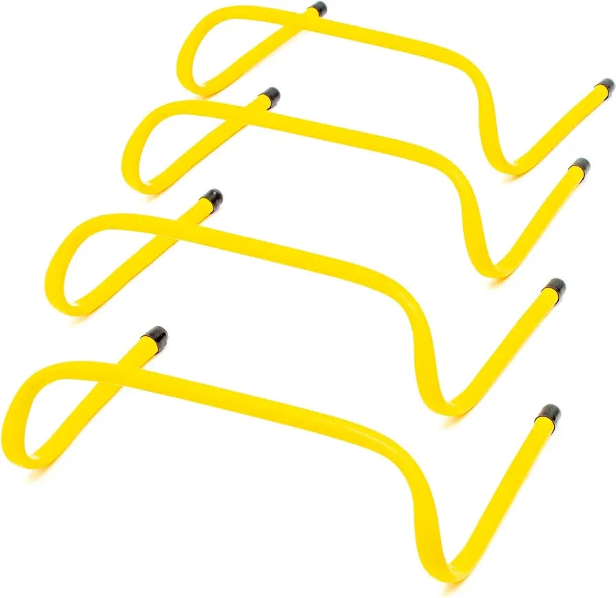 CABRIO Speed Training and Practice Hurdle Track and Fields 6 inch for Unisex Adult Yellow Color Pack of