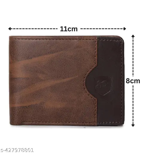SAMTROH C Design Pu Leather Wallet for Men I 6 Card Slots I 2 Currency & Secret Compartments I 2 ID Card Slots (Brown)