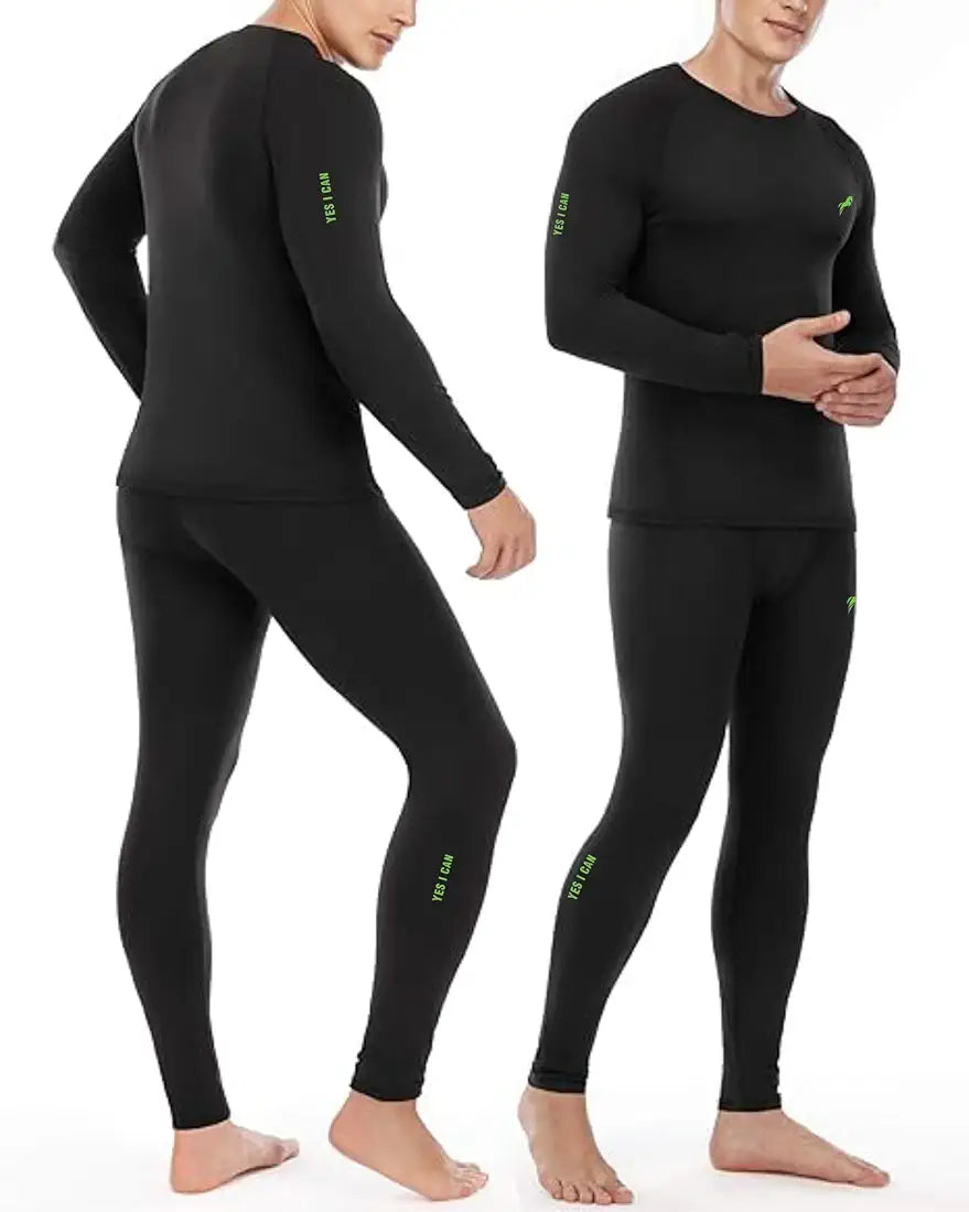 JUST RIDER Polyester Spandex Men's Sports Running Set Compression Shirt + Pants Skin-Tight Long Sleeves Quick Dry Fitness Tracksuit Gym Yoga Suits