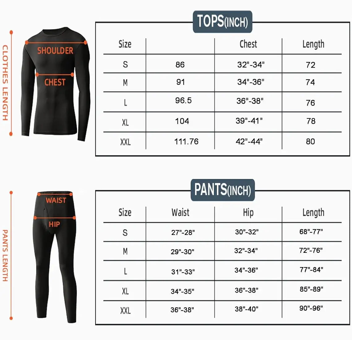 NEVER LOSE Men's Workout Set Compression Shirt and Pants Top Long Sleeve Sports Tight Base Layer Suit Quick Dry & Moisture-Wicking