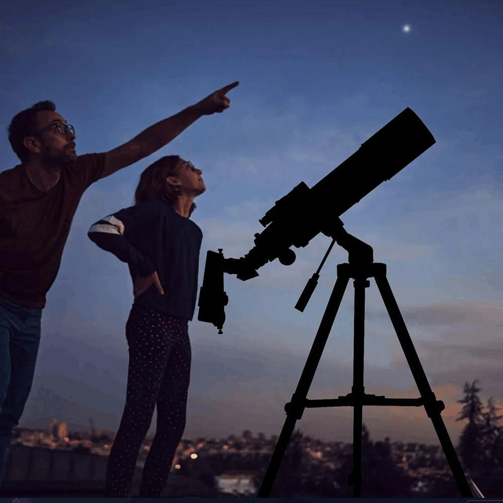 EACONN Telescopes for Adults Astronomy, 80mm Aperture 600mm Refractor Telescope for Beginners, Compact and Portable Travel Telescopio with Backpack