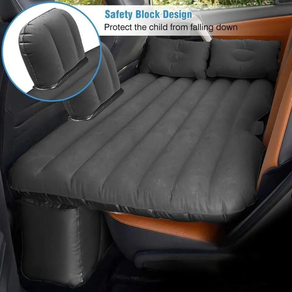Inflatable Car Bed Sofa Inflatable-Back Seat With-2 Air-Pillow & Air-Pump | Bed Car Inflatable Mattress Car Bed | Kids, Trips, Camping, Picnic, Universal Size
