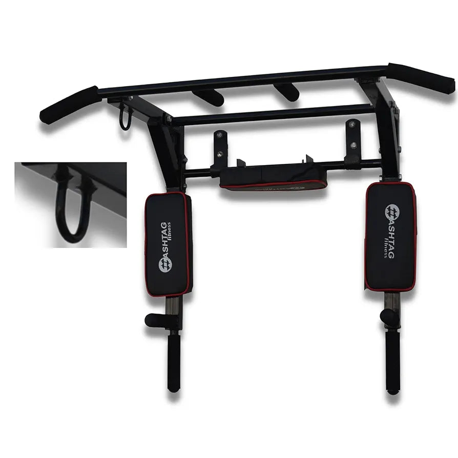 HASHTAG FITNESS Wall mount pull up bar, 3 in 1, dips station, home gym equipments, height increasing equipments for men,kids and women