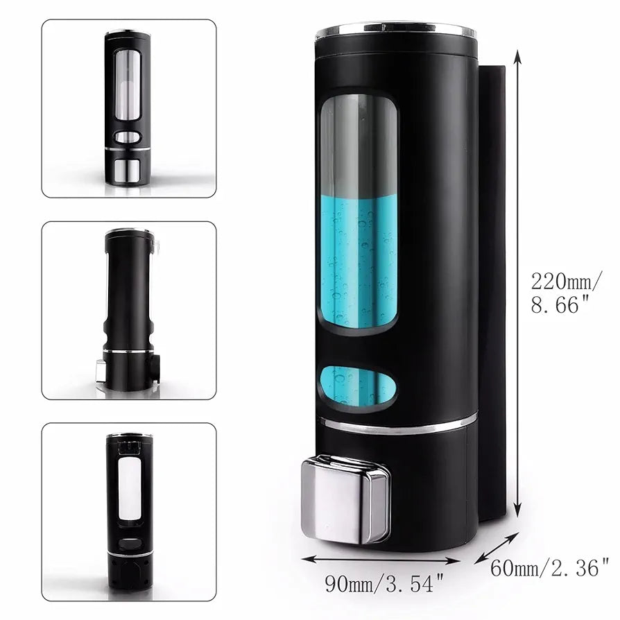 ALTURAS 400ml Wall Mounted Liquid Soap Dispenser for Bathroom | Wash Basin | Liquid Sanitizer Shower Gel Dish Wash Soap Dispenser for Bathroom