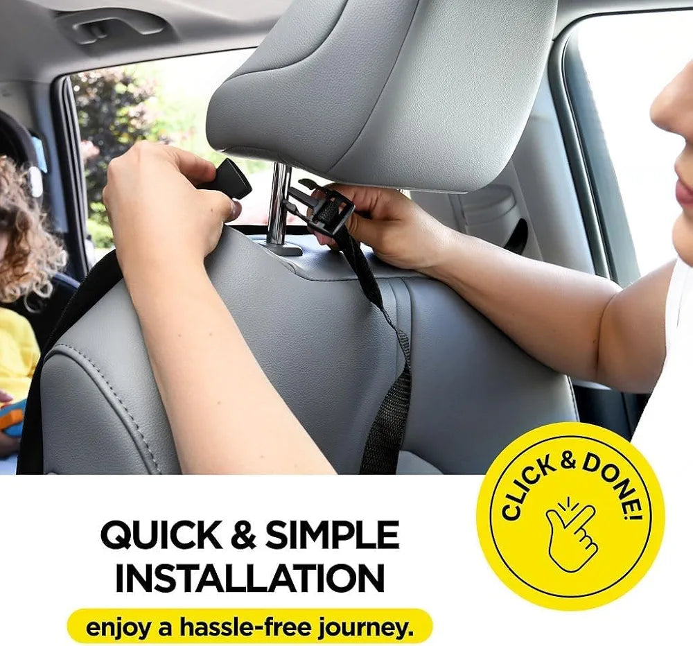 SHIBUI Non-Woven Car Back Seat Automobiles Organizer With Kick Mats & Multi Storage Compartment - Pack of 2