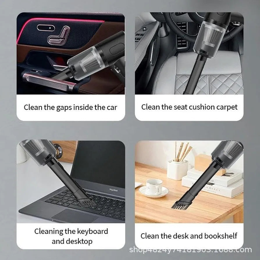 SUPERSTUD Car Vacuum Cleaner 2 in 1 with 3 Attachments & Blower | Cordless Handheld Vacuum Cleaner for Wet & Dry Cleaning for Home/Office/Car/Keyboard/Travel/Sofa/Office