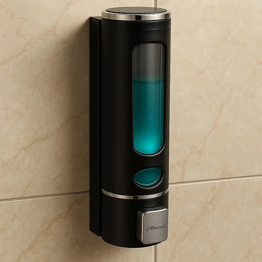 ALTURAS 400ml Wall Mounted Liquid Soap Dispenser for Bathroom | Wash Basin | Liquid Sanitizer Shower Gel Dish Wash Soap Dispenser for Bathroom