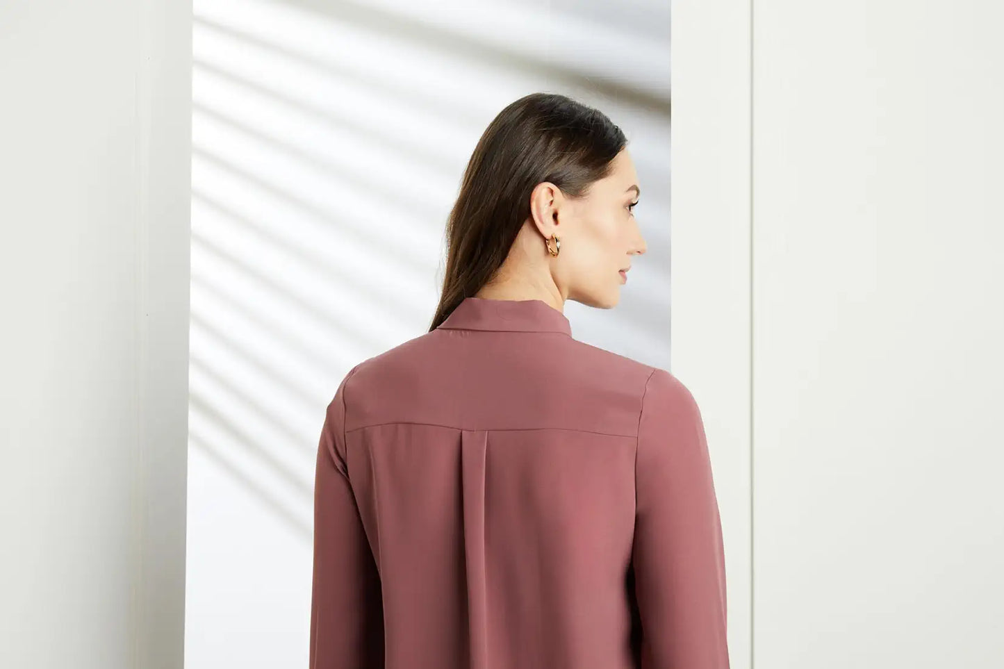 Symbol Premium Women's Solid Desk-to-Dinner' Bow Tie Top