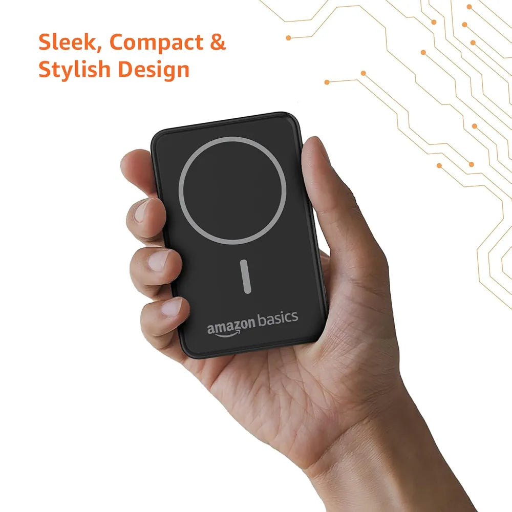 Amzon Basics 10000mAh 20W Fast Charging Power Bank and 15W Wireless Output | Type C Power Delivery Quick Charge| Two Way Fast Charge | Made in India