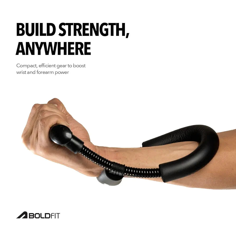 Boldfit Forearm Strengthener Wrist Exercise Equipment Arm Strengthener Grip Strengthener Fitness Equipment Home Gym Equipment For Men & Gym Equipment For Women Grip Workout Forearm Wrist Grip, Black