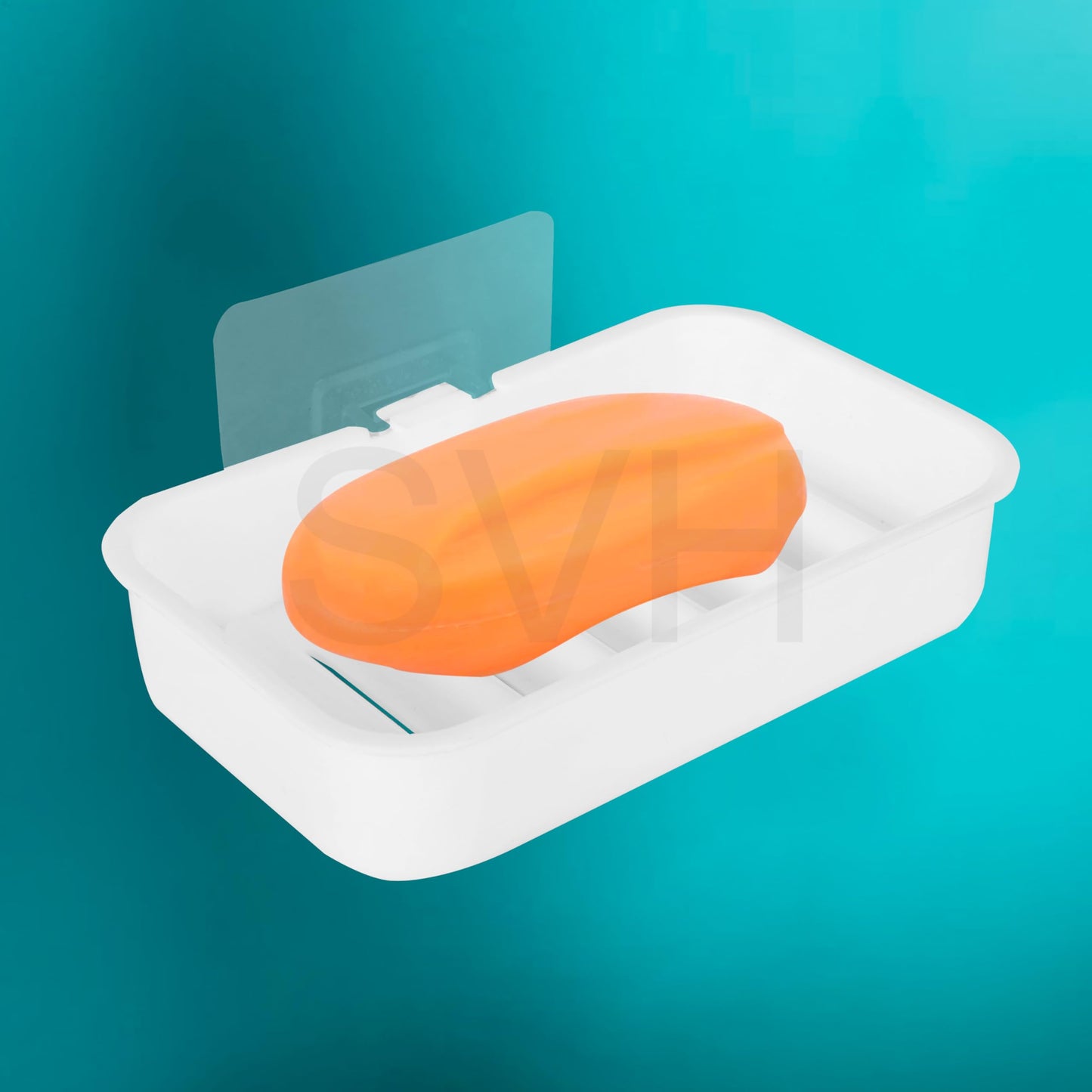 SVH Soap Stand Holder for Bathroom Kitchen Sink Magic Stickers Wall Mounted (Pack of 2 Pcs) Soap Dish Holder, Fish Design Random Color(Plastic)