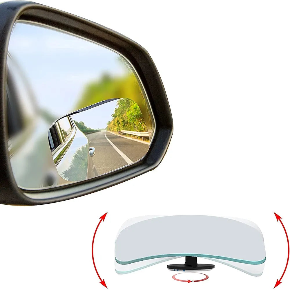Detachi 3R Car Wide Angle Blind Spot Rear Mirror Rectangle Convex 360 Degree for Car