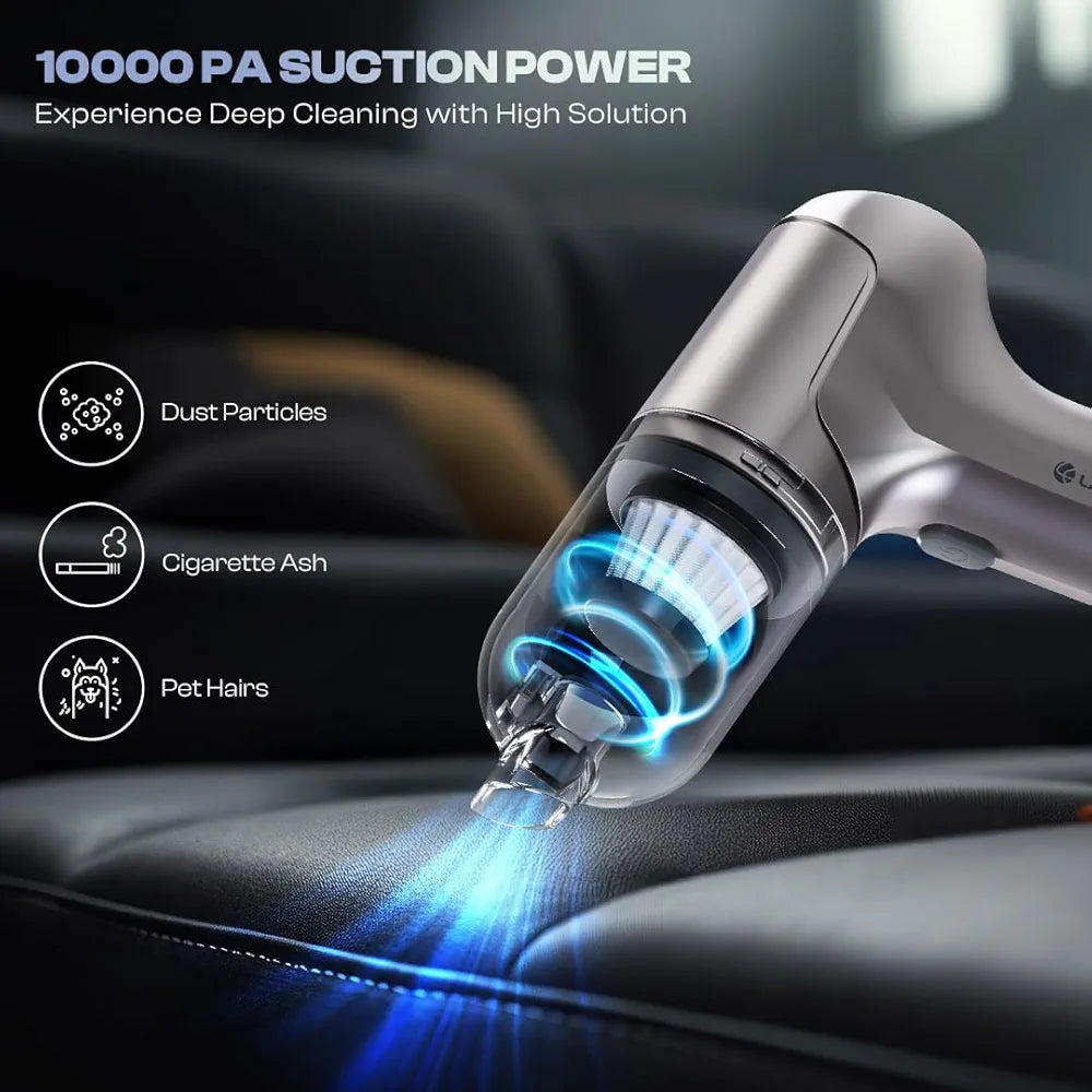 Lapcare 2-in-1 Wireless Vacuum Cleaner & Air Blower | 10kPA Suction, 4500PA Blowing Force, 60W Power | 4000 mAh Battery, HEPA Filter, for Car, Home & Pet Hair