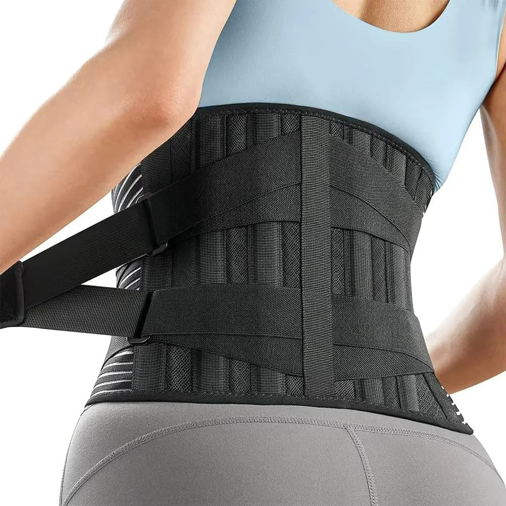 DOLTAS Lumber Sacral Belt for Lower Back Pain Relief LS belt with four Aluminium plates & Adjustable Back support for Men & Women Universal