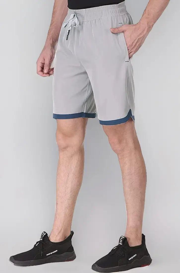 FITINC N.S Lycra Shorts for Men with Zipper Pockets & Knee Design