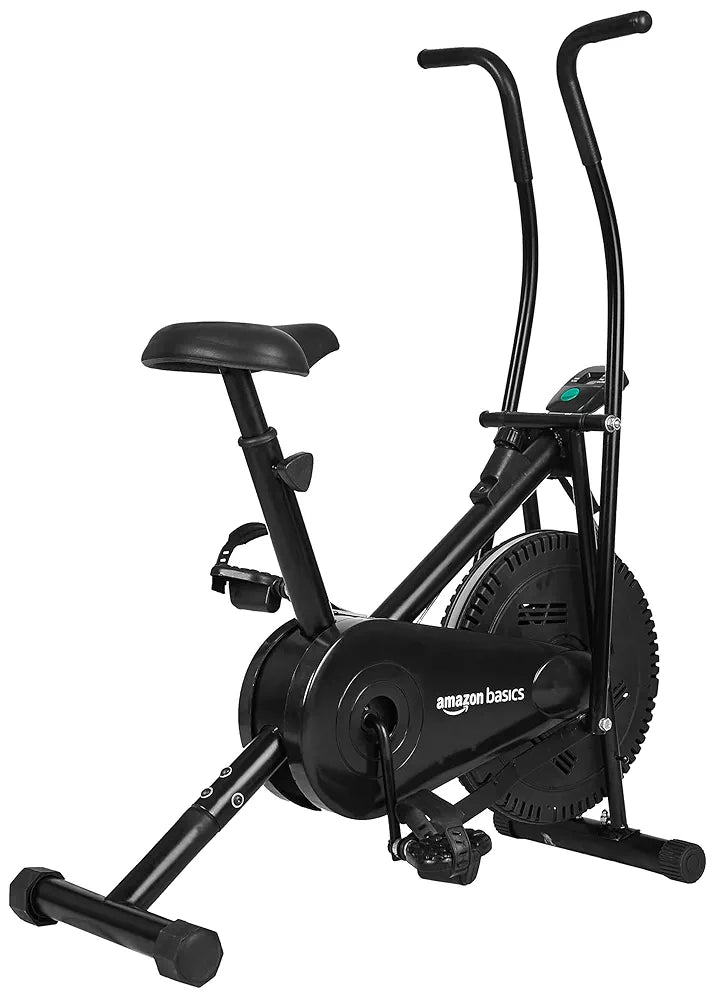 amazon basics Air Bike Exercise Cycle With Moving Or Stationary Handles