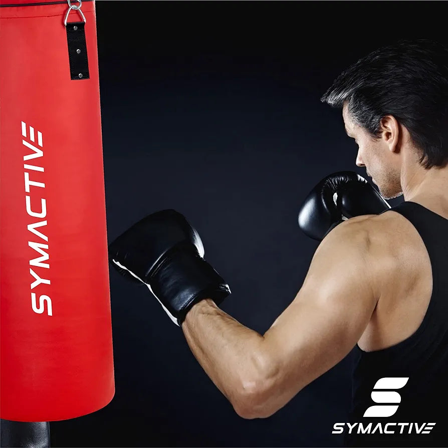 Amazon Brand - Symactive High Performance Heavy Duty 2 Feet Unfilled Punching Bag with Rust Proof Stainless Steel Hanging Chain, SRF Material, Red