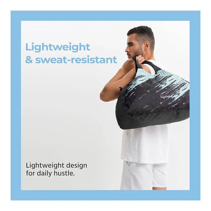 Lifelong Gym Bag for Men and Women | Sports Foldable Bag | Workout, Fitness, Exercise | Compact, Lightweight, Detachable Shoulder Strap | Ideal for Gym, Travel, and Daily Use