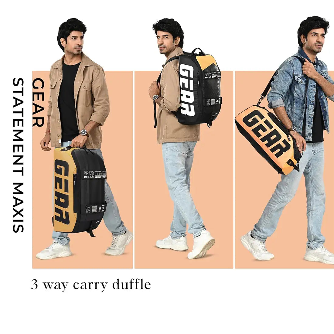 Gear Statement Maxis 3.0 10"/29L Medium Water Resistant Duffle Polyester Bag/Travel Bag/Gym Bag for Men & Women