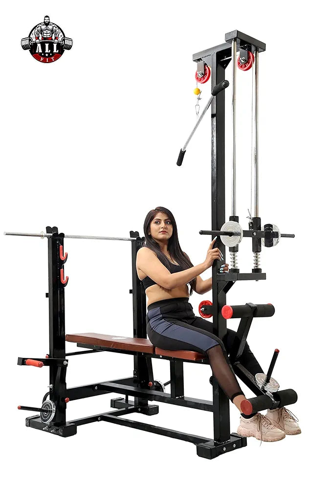 ALLFIT Fitness 20 in 1 BENCHE for Home Gym All in 1(4X2 Heavy Iron Pipe=Weights Capacity=300 Plus