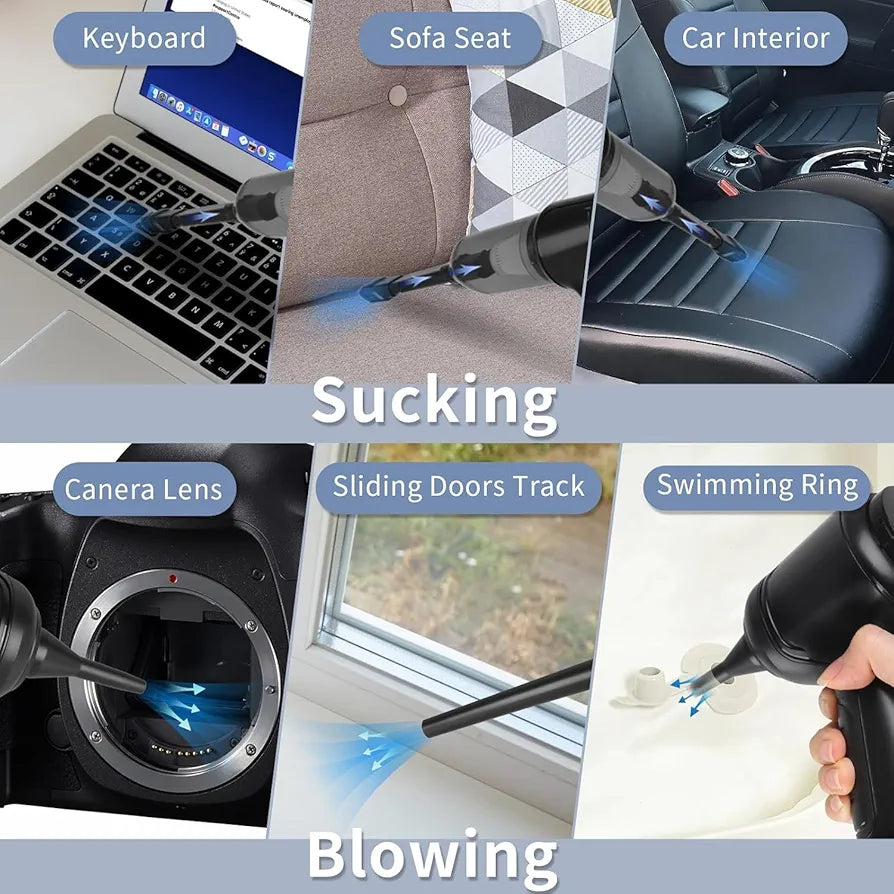 SUPERSTUD Car Vacuum Cleaner 2 in 1 with 3 Attachments & Blower | Cordless Handheld Vacuum Cleaner for Wet & Dry Cleaning for Home/Office/Car/Keyboard/Travel/Sofa/Office