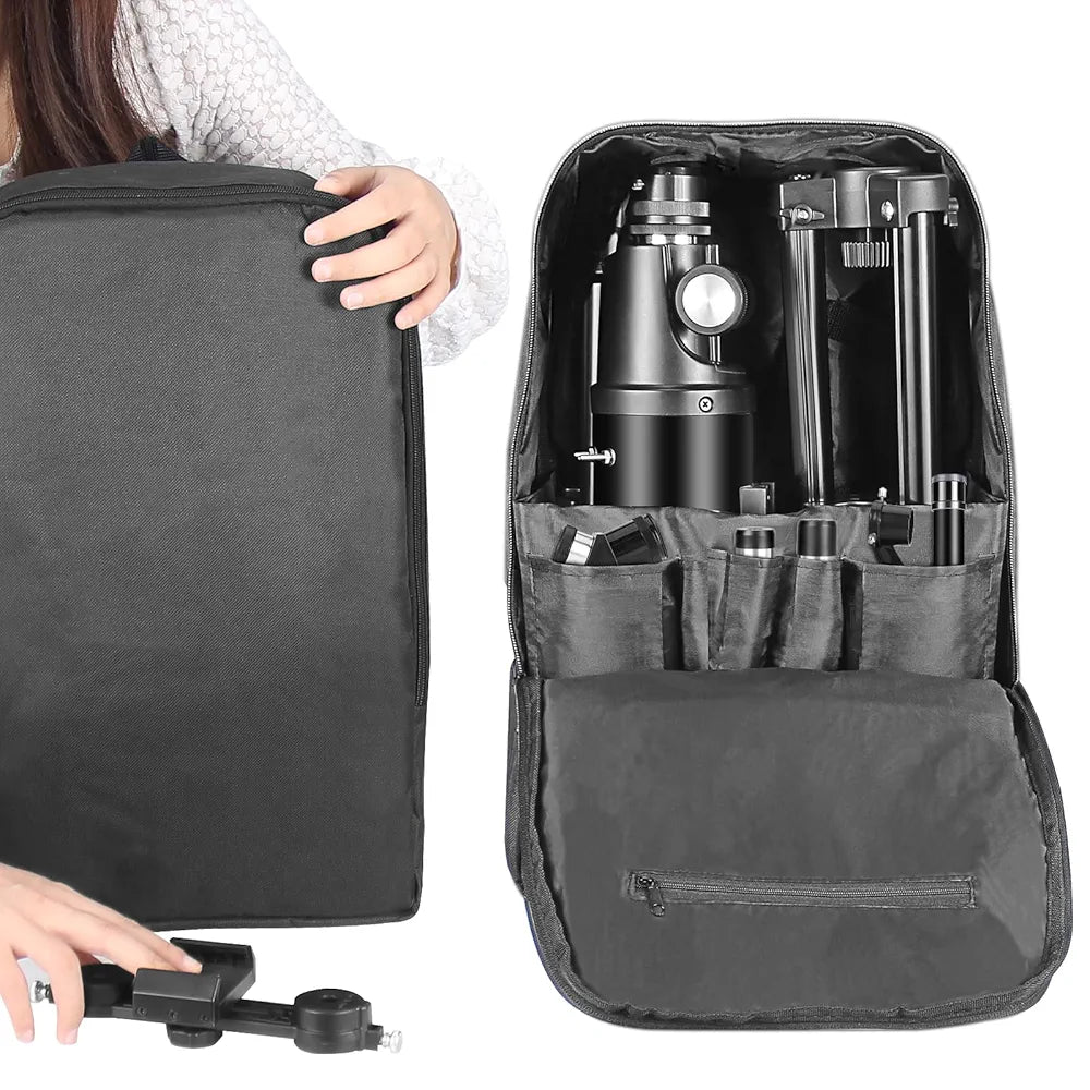 EACONN Telescopes for Adults Astronomy, 80mm Aperture 600mm Refractor Telescope for Beginners, Compact and Portable Travel Telescopio with Backpack