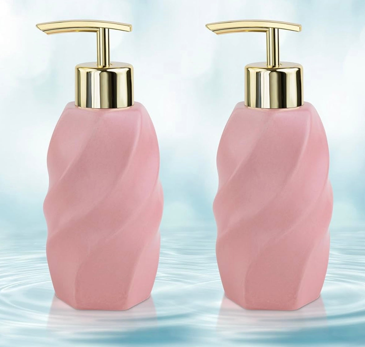 Birch & Co. Ceramic Soap Dispenser For Wash Basin - Handwash Dispenser Bottle - Leak-Proof Design With Silver Glossy BPA-Free Pump, Modern, Black,Soapdispenser_Modern_Black