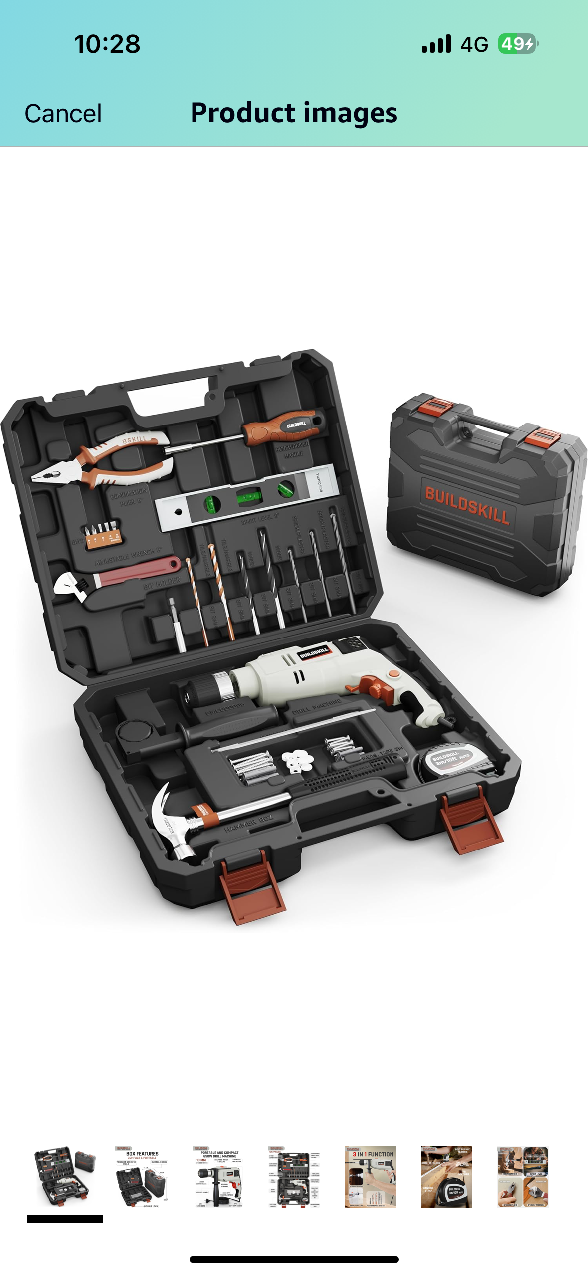 BUILDSKILL 136 Pcs 650W Copper Armature Professional Impact Drill Machine Tool Kit | 13MM Keyless Chuck | 3000 RPM Variable Speed with Forward & Reverse Function Drill Machine for Wall Drilling