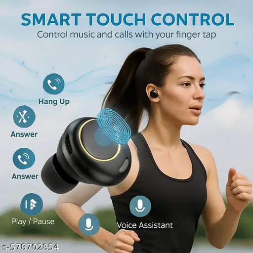 M10 Bluetooth 5.1 Wireless TWS Earbuds with Mic and 3500mAh Battery Case, In-Ear Waterproof Design, Great for Calling, Gaming, Music and Sports, HD Sound Quality, Touch Controls, Compatible with All Phones
