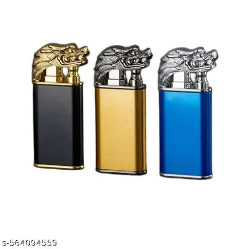 BEST VIBES_Double Flame Metal Lighter Unique Design Dual Flame Lighter Windproof & Refillable Pocket Lighter