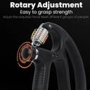 Shopeleven D-SHAPE Professional Adjustable Hand Gripper With 10KG to 100KG Resistance Range Hand Grip/Fitness Grip (Black)