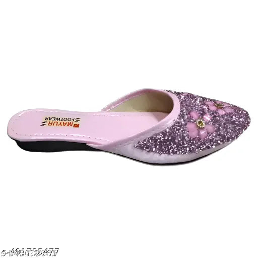 Stylish Flats for women, Girls and ladies Punjabi jutties Traditional Flat Mojari Flower Canvas Slip on Bellies | Daily Wear Casual Ladies Jutti