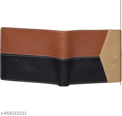 Men Casual, Ethnic, Evening/Party, Travel, Formal, Trendy Beige Artificial Leather Wallet - Regular Size (13 Card Slots)