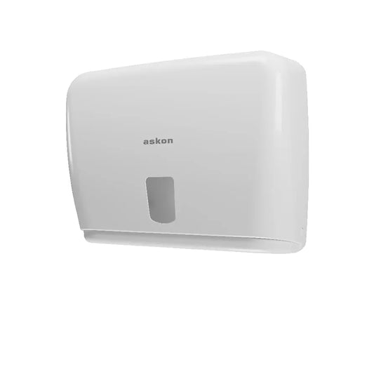 Askon Hand Paper Towel Dispenser, Paper Towel Holder, Wall Mount, White ABS