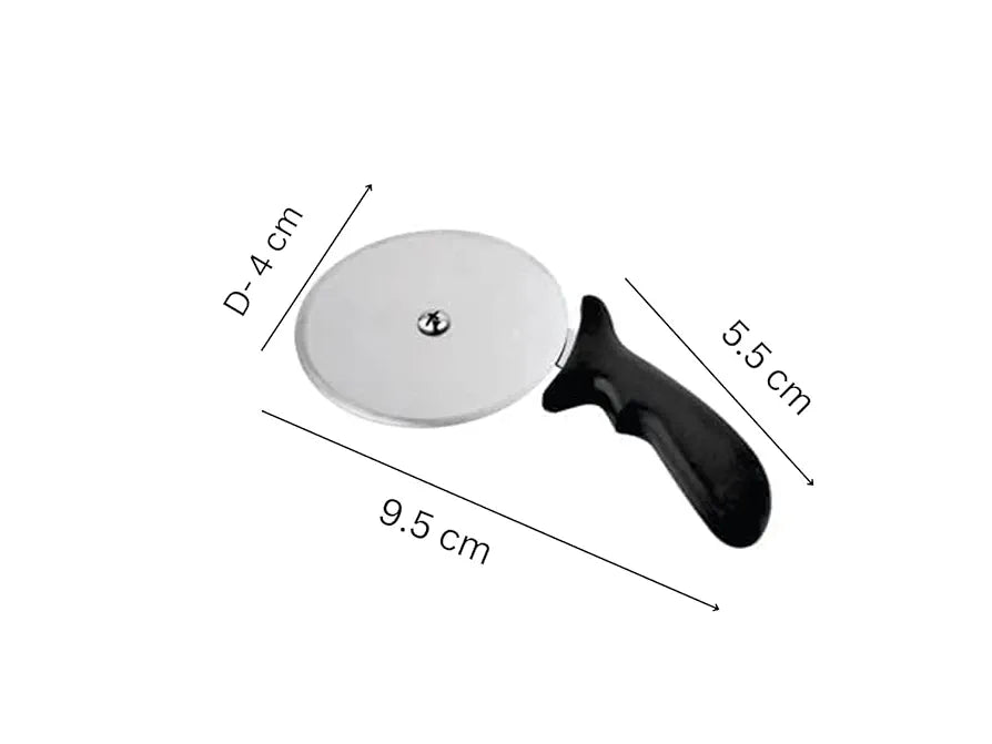 Table BARN Stainless Steel Pizza Cutter Wheel with Black Handle 