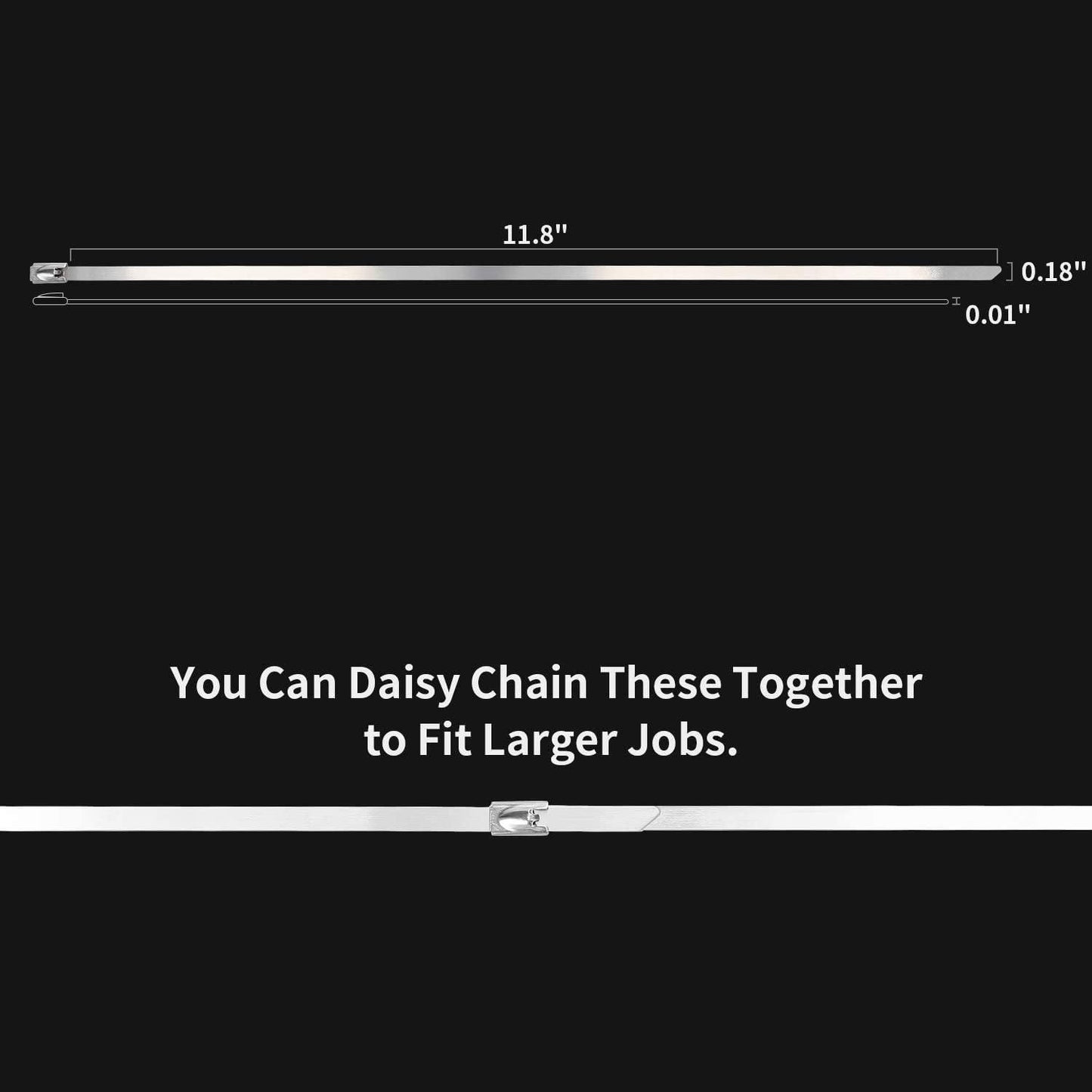 Stainless Steel Cabe Lock Ties (Pack of 10)