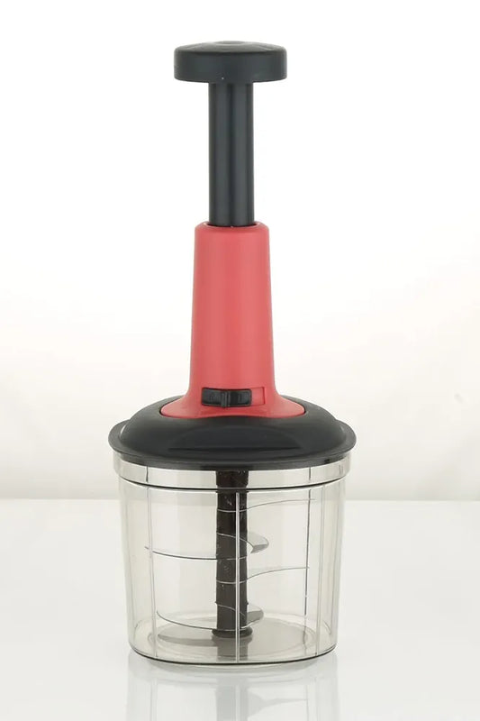Hand Push Vegetable Chopper, Food Cutter & Blender for Fruits, Veggies, Curd, Portable Kitchen Tool with Sharp Blades, Large Capacity 