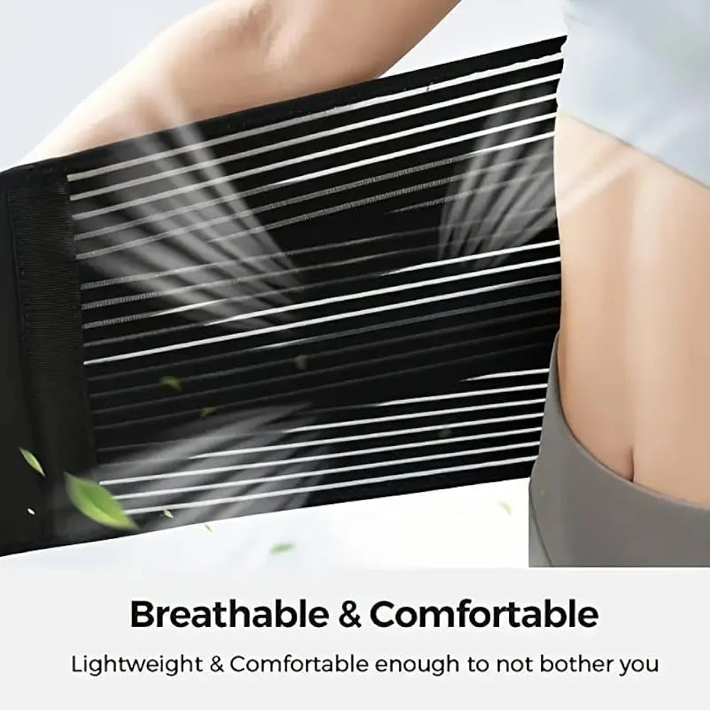DOLTAS Lumber Sacral Belt for Lower Back Pain Relief LS belt with four Aluminium plates & Adjustable Back support for Men & Women Universal 