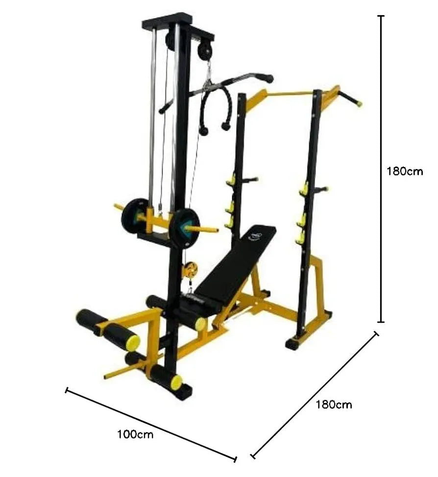 GYM24 Super 20in1 Exercise Bench, Fitness Equipment, Home Gym, Adjustable Bench  Black Leg Extn Curl, Dip Bar Pullupsbar- Loading Capacity: 400 Kg