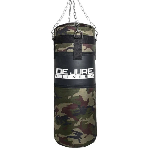 De Jure Fitness High Performance Heavy Duty Filled Punching Bag with Stainless Steel Hanging Chain, PU Material Punching Bag for Boxing 