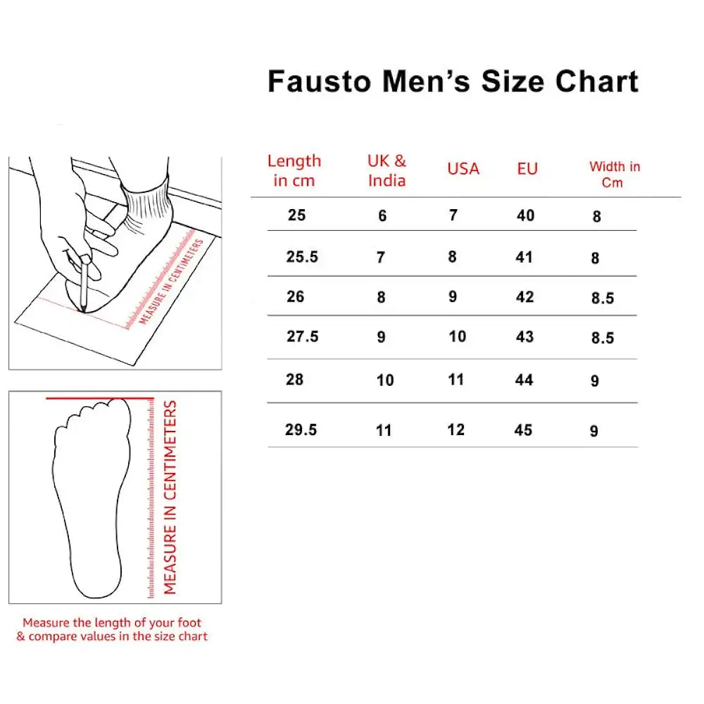 FAUSTO Men Back Open Slip On Shoes Perfect for Daily, Evening, Outdoor, Casual Outfits|Lightweight and Comfort with TPR Sole Flexiblity