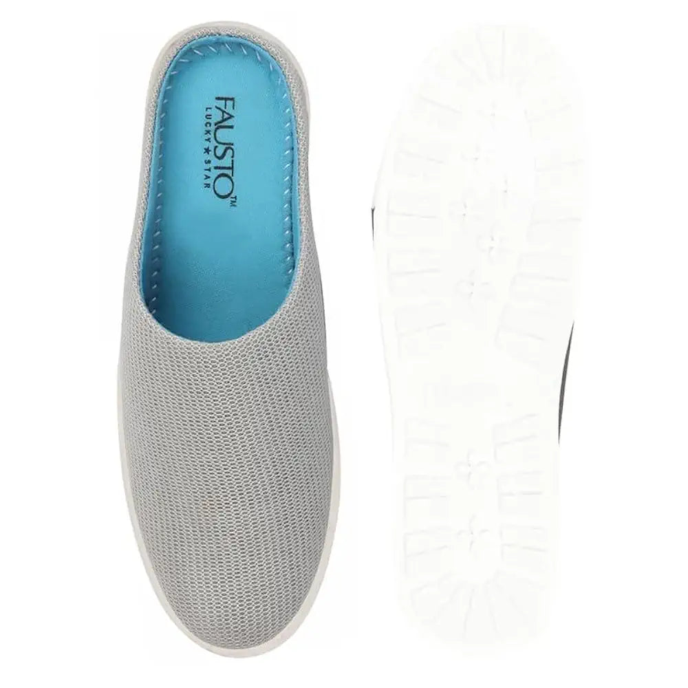 FAUSTO Men Back Open Slip On Shoes Perfect for Daily, Evening, Outdoor, Casual Outfits|Lightweight and Comfort with TPR Sole Flexiblity