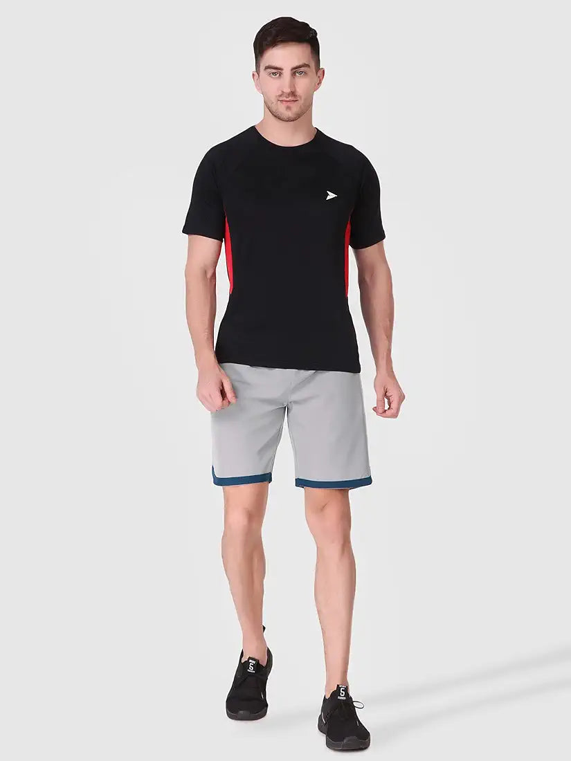 FITINC N.S Lycra Shorts for Men with Zipper Pockets & Knee Design